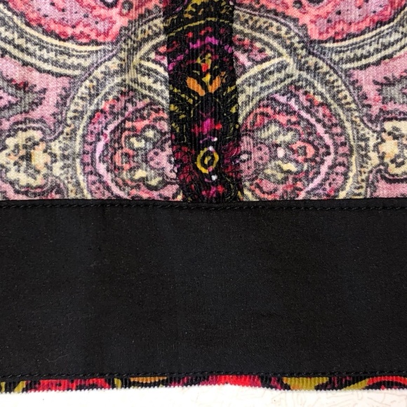 Anthropologie Idra Whizbang Red, Purple & Gold Paisley Corduroy A-Line Skirt - Picture 7 of 10